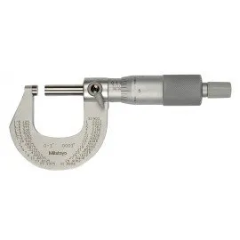 Mitutoyo 102-327-10 101 Series Outside Micrometer, 0 to 1