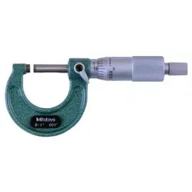 Mitutoyo 103-177 Series 103 Outside Micrometer with ratchet stop, 0 to 1