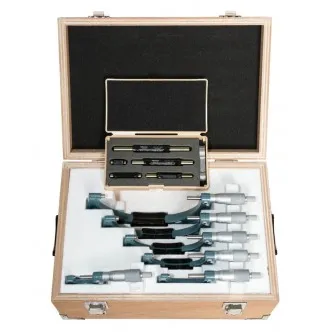 Mitutoyo 103-913-50 Outside Micrometer Economy Design Set, 0 to 150 mm