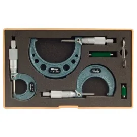 Mitutoyo 103-929 Outside Micrometer Economy Design Set, 0 to 3”