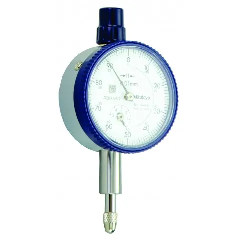 Mitutoyo 1044AB Series 1 Compact Small Diameter Dial Indicator, 5 mm, Metric