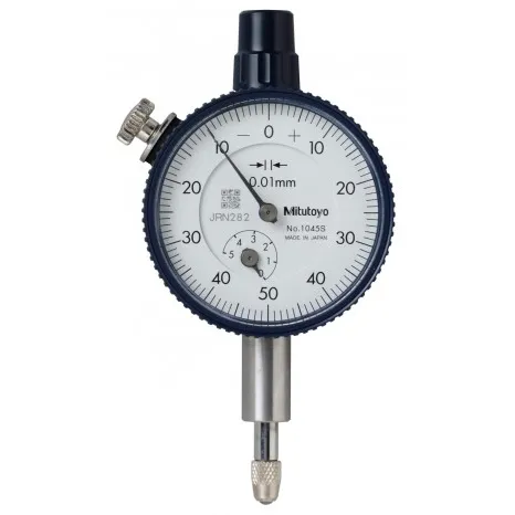 Mitutoyo 1045A Series 1 Compact Small Diameter Dial Indicator, 5 mm, Metric