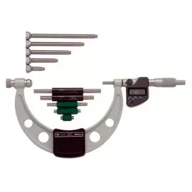 Mitutoyo 340-351-30 Series 340 Digimatic Outside Micrometer with Interchangeable Anvils, 0 to 6