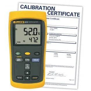 Fluke 52-II-NIST Dual Input Digital Thermometer,   includes Traceable Certificate