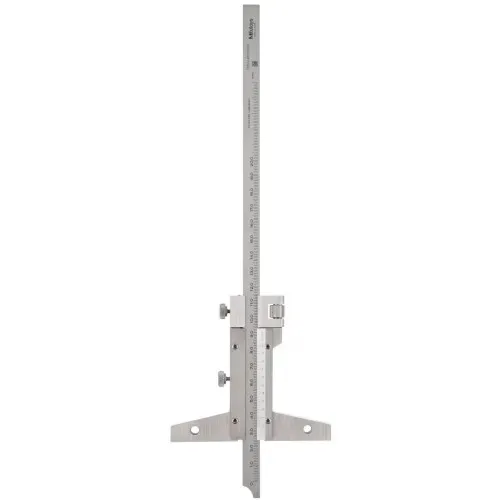 Mitutoyo 527-102 Vernier Depth Gauge, 0-200mm Range, 0.02mm Vernier Reading