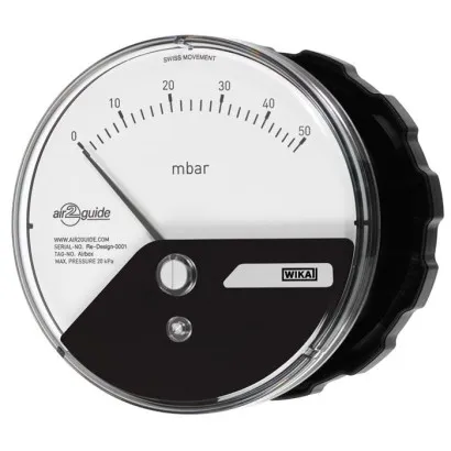 Wika Differential Pressure Gauge, A2G-10, For ventilation and air-conditioning, NS 110