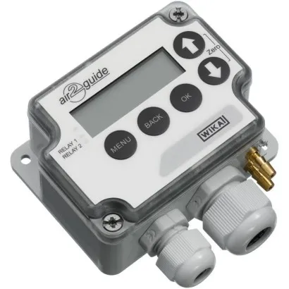 Wika Differential Pressure Transducer, A2G-45, For Ventilation And Air-Conditioning, With Switch And Digital Display