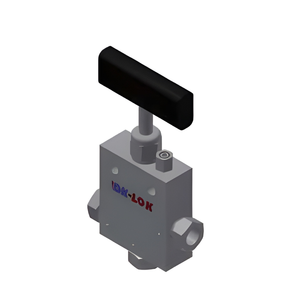 DK-Lok High Pressure Needle Valve, 3Way Two Pressure, 1/8