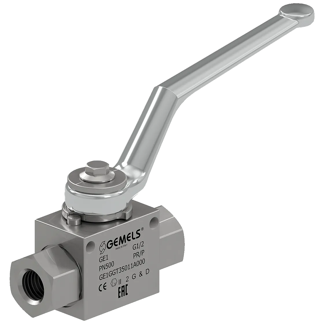 Gemels Hydraulic Ball Valve Smaller Design GE1, 2-Way, High Pressure