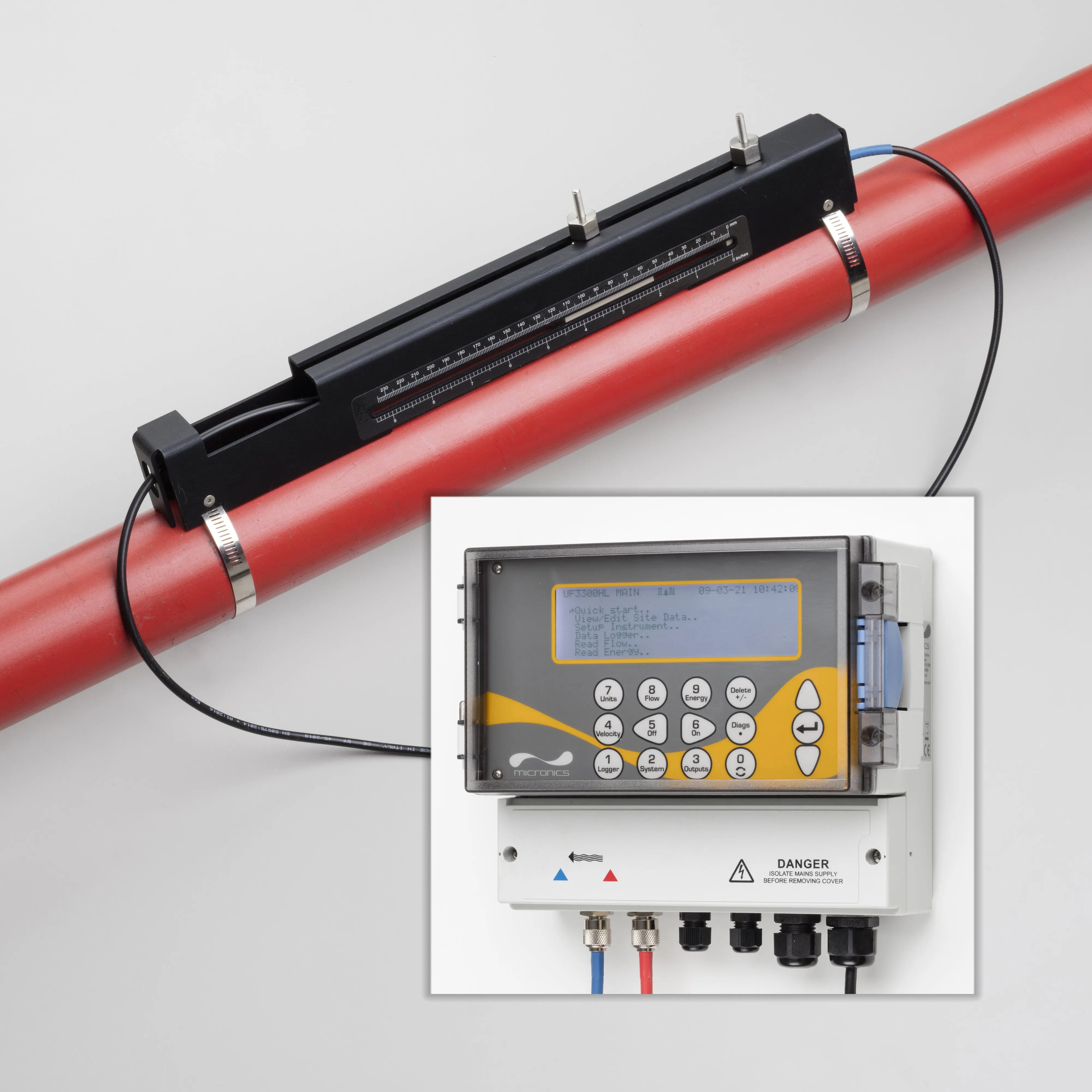 Micronics Ultraflo, Fixed Clamp-on Flow and Process Measurement Meter, UF3300