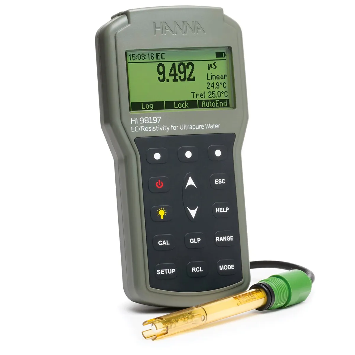 Hanna Instruments Ultra Pure Water EC/Resistivity Waterproof Portable Meter, HI98197