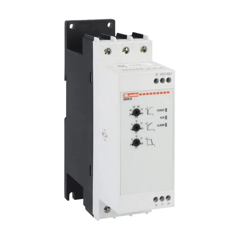 Lovato Electric, Soft starter, ADXNB type, basic version, with integrated by-pass relay, Auxiliary supply 100240VAC, Rated operational voltage 208..600VAC, 25A, ADXNB025