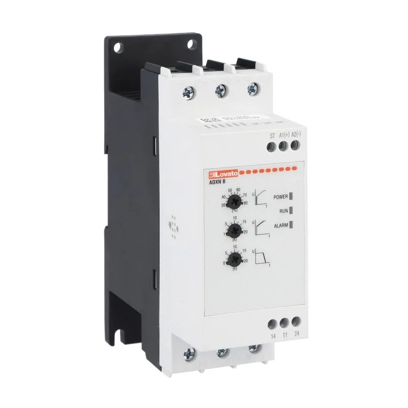 Lovato Electric, Soft starter, ADXNB type, basic version, with integrated by-pass relay, Auxiliary supply 100240VAC, Rated operational voltage 208..600VAC, 12A, ADXNB012