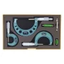 Mitutoyo 103-922 Series 103 Outside Micrometer Kit with ratchet stop and friction thimble, 0 to 3