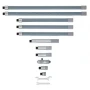 Mitutoyo 137-210 Carbide Tipped Tubular Inside Micrometer, 50 to 1500 mm