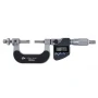 Mitutoyo 324-251-30 Series 324 Interchangeable Ball Anvil-Spindle Gear Tooth Micrometer, 0 to 25 mm