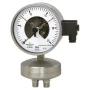 Wika Differential Pressure Gauge With Switch Contacts, 736.51+8XX, For Very Low Differential Pressures, From 2.5 Mbar, With Capsule Element