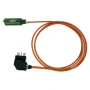 Echo Ultrasonics Mighty Mite, Evident Right-Angle Connector to Microdot Dual FEP Cable in an Orange Insulating Sheath With Connector Guard, MRADFO-CG