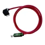 Echo Ultrasonics BNC to Microdot FEP Dual Cable in Red Insulating Sheath With Connector Guard, BNCDFR-CG